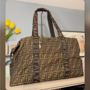 SOLD !! FENDI Zucca Travel / Duffel Bag